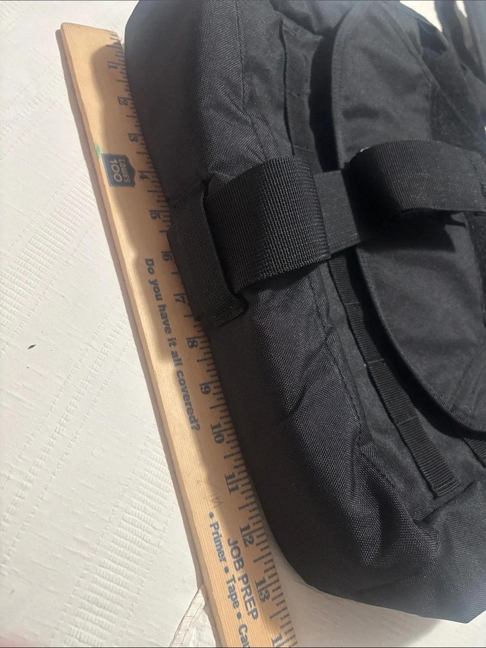 Men's Black Tactical Messenger Bag with Secure Buckle